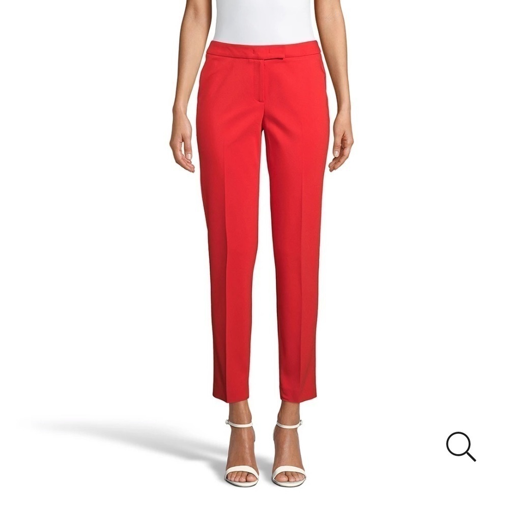 Anne Klein Cotton Double Weave Slim Leg Bowie Pant